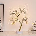 Byncceh 72LED Lighted Leaf Tree-DIY Artificial Bonsai Tree Lights,USB/Battery-Powered Touch switchwarm Fairy Lights Tree lamp for Christmas Party Home Decoration (Warm White Light)
