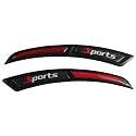 BYOBYO 2Pcs Universal Car Wheel Eyebrow Non-Collision Strips 12.60x1.77inch Fender Protector Stickers Carbon Fiber Car Non-Scratch Rubber Strips Trim Self-Adhesive Side Bumper Protection Strips