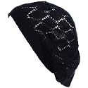 BYOS Chic Parisian Style Soft Lightweight Crochet Cutout Knit Beret Beanie Hat