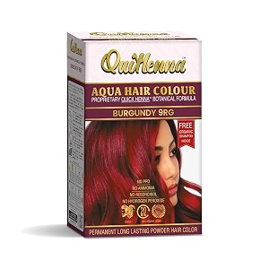 bypurenaturals quikhenna aqua powder hair colour 9rg burgundy 110gm  ppd amp ammonia free beard colour for men  natural hair colour for women amp men