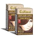 byPureNaturals QuikHenna Aqua Powder Hair Colour 4G Golden Brown 110gm- Pack of 2 | PPD &amp; Ammonia Free Beard Colour for Men | Natural Hair Colour for Women &amp; Men