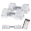 BYZOOM FITNESS Adjustable Dumbbell Set 12.5lb Pair