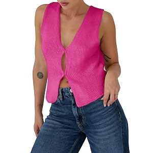 BZB Sweater Vest Women 2025 Summer Basic