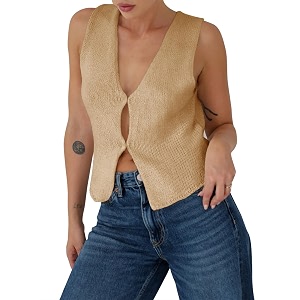 BZB Sweater Vest Women 2025 Summer Basic