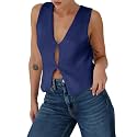 BZB Sweater Vest Women 2025 Summer Basic