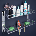 Bzcarts 2 Layer Bathroom Stand | Towel Hanger for Bathroom | Bathroom Accessories Steel Towel Holder (Stainless Steel)