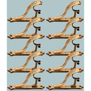 antique finish designer heavy curtain supports for door and window curtain brackets setholder for one inch rod antique finish -pack of 10