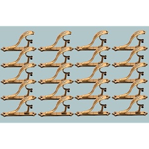 antique finish designer heavy curtain supports for door and window curtain brackets setholder for one inch rod antique finish -pack of 20