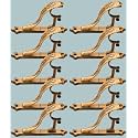 Antique Finish Designer Heavy Curtain Supports for Door and Window Curtain Brackets Set/Holder for One Inch Rod (Antique Finish -Pack of 10)