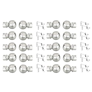 best range collection stainless steel glossy matte series curtain bracket support 10 set door and window fitting 20 pieces for 1 inch rod 20