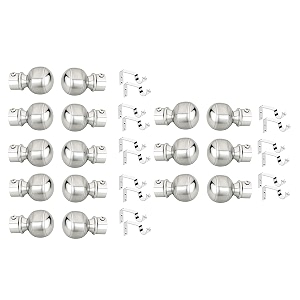 best range collection stainless steel glossy matte series curtain bracket support 8 set door and window fitting 16 pieces for 1 inch rod 16