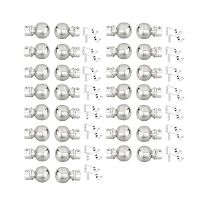 best range collection stainless steel glossy matte series curtain bracket support 15 set door and window fitting 30 pieces for 1 inch rod 30