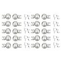 Best Range Collection Stainless Steel Glossy Matte Series Curtain Bracket Support 10 Set Door and Window Fitting 20 Pieces for 1 Inch Rod (20)
