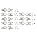 Best Range Collection Stainless Steel Glossy Matte Series Curtain Bracket Support 8 Set Door and Window Fitting 16 Pieces for 1 Inch Rod (16)