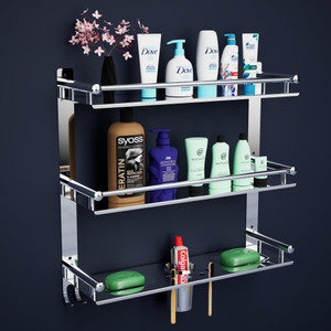 bzcarts 3 layer bathroom stand  towel hanger for bathroom  bathroom accessories steel towel holder stainless steel