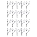 Chrome Finish Designer Heavy Curtain Supports for Door and Window Curtain Brackets Set /Holder for One Inch Rod (Chrome Finish -Pack of 20)