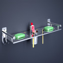 Bzcarts Stainless Steel Bathroom Rack Shelf Organizer Wall Mounted Accessories Holder Stainless Steel Wall Shelf