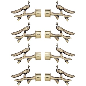 curtain holders and rod brackets set  wall mounted double holder hooks accessories for parda window screen hangers no drill end cap