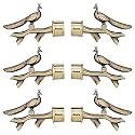 Curtain Holders and Rod Brackets Set – Wall Mounted Double Holder Hooks, Accessories for Parda, Window Screen Hangers, No Drill End Cap