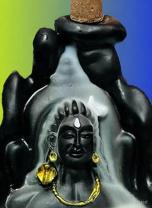 BZILO Adiyogi Shiv Backflow Incense Burner with