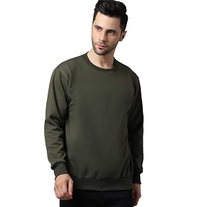 BZR-Mens Fleece Round Neck Regular Sweatshirt Sw