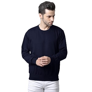 BZR-Mens Fleece Round Neck Regular Sweatshirt Sw