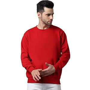BZR-Mens Fleece Round Neck Regular Sweatshirt Sw