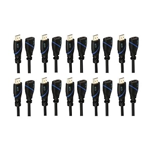 campe cne522265 hdmi extension cable male to female pack of 10 black