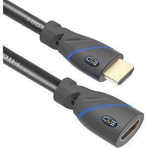 campe cne571065 hdmi extension cable male to female pack of 3 black