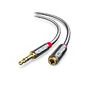 C&amp;E CNE723884 10ft(3M) 3.5mm Aux Male to Female Extension Stereo Audio Cable Grey (10 Feet/3 Meters) Compatible for iPhone, iPad or Smartphones, Tablets, Media Players (3 Pack)