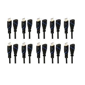 campe cne504513 hdmi extension cable male to female pack of 10 black
