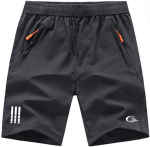 c blue solid men black sports shorts
