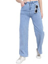 A C CREATION Wide Leg Women Light Blue Jeans
