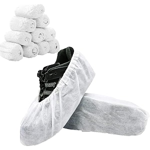 disposable shoe covers  non-woven breathable anti-slip foot covers with elastic  not waterproof  indoor hygiene for hospital clinic home cleaning amp visitors use  free size