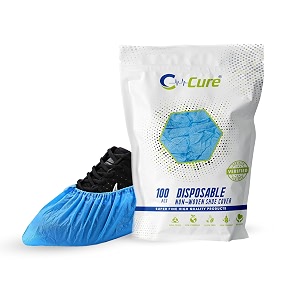 disposable shoe covers  non-woven breathable anti-slip foot covers with elastic  not waterproof  indoor hygiene for hospital clinic home cleaning amp visitors use  free size
