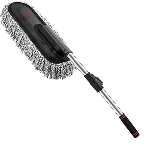 cherry car duster extendable long handle microfiber exterior scratch free car cleaning tool car duster brush for truckpickupsuvmotorcycle vehicles cleaningmulticolor