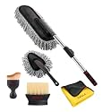 C.Herry Car Duster, Extendable Long Handle Microfiber Exterior Scratch Free Car Cleaning Tool, Car Duster Brush for Truck,Pickup,SUV,Motorcycle, Vehicles Cleaning,Multicolor