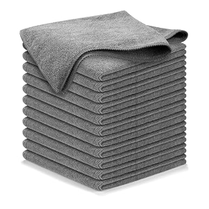 cherry microfiber cloth - 4 pcs 4040-340 gsm  thick lint amp streak-free multipurpose cloths - automotive microfibre for car cleaning polishing washing amp detailing