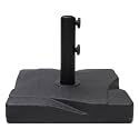 C-Hopetree 44 lb Heavy Duty Square Patio Base Stand for Outdoor Market Table Umbrella, Black