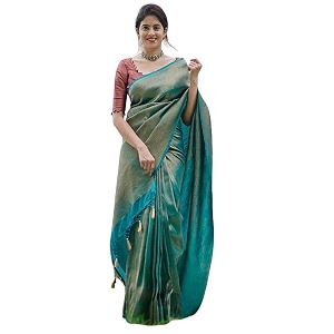 c j enterprise women39s pure soft kanjivaram silk sarees for wedding banarasi pattu saree with blouse piece navya-bs16-51 rama green