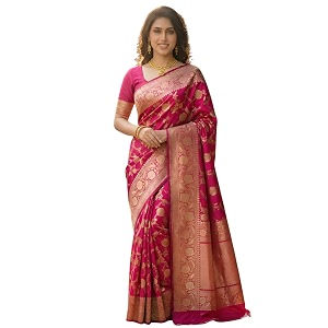 c j enterprise women39s pure soft silk saree with blouse piece for wedding veil