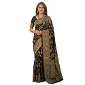 C J Enterprise Women's Pure Soft Silk Saree With Blouse Piece For Wedding (Veil)