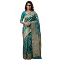 C J Enterprise Women's Pure Soft Silk Saree With Blouse Piece For Wedding (Veil)