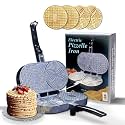 C. Palmer Pizzelle Iron Model 1000, 800 Watts Pizelle Maker Electric, American Made Pizelle Press, Makes Two 5-Inch Authentic Pizelles, Pizelle Cookie Press, Unique Housewarming Gifts for Her