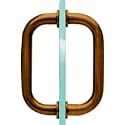 C.R. LAURENCE SDPR6ABR CRL Antique Brass 6" Tubular Back-to-Back 3/4" Diameter Shower Door Pull Handles