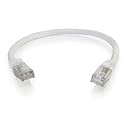 C2G 00922 Cat6 Cable - Snagless Shielded Ethernet Network Patch Cable, White (9 Feet, 2.74 Meters)
