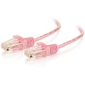 C2G 01190 Cat6 Slim Cable - Snagless Unshielded Slim Ethernet Network Patch Cable, Pink (1 Feet, 0.30 Meters)