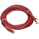 C2G 27864 Cat6 Crossover Cable - Snagless Unshielded Network Crossover Patch Cable, Red (14 Feet, 4.26 Meters)