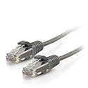 C2G/Cables to Go 01085 Cat6 Snagless Unshielded (UTP) Slim Network Patch Cable, Gray (1 Foot/0.30 Meters)