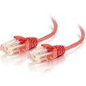 C2G/Cables to Go 01165 Cat6 Snagless Unshielded (UTP) Slim Ethernet Network Patch Cable, Red (1 Feet)
